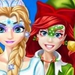 Постер игры Раскраска лиц в Рождество | Christmas Face Painting